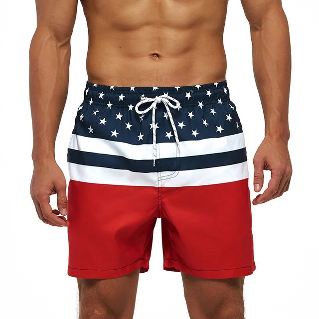 Men's Quick-Dry Beach Shorts with Mesh Lining - Datifer Swimwear
