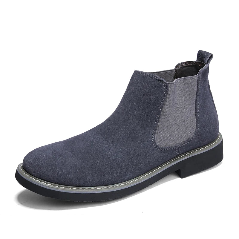 High Cut Fashion Design Wholesale Genuine Leather Boots Men Chelsea Boots