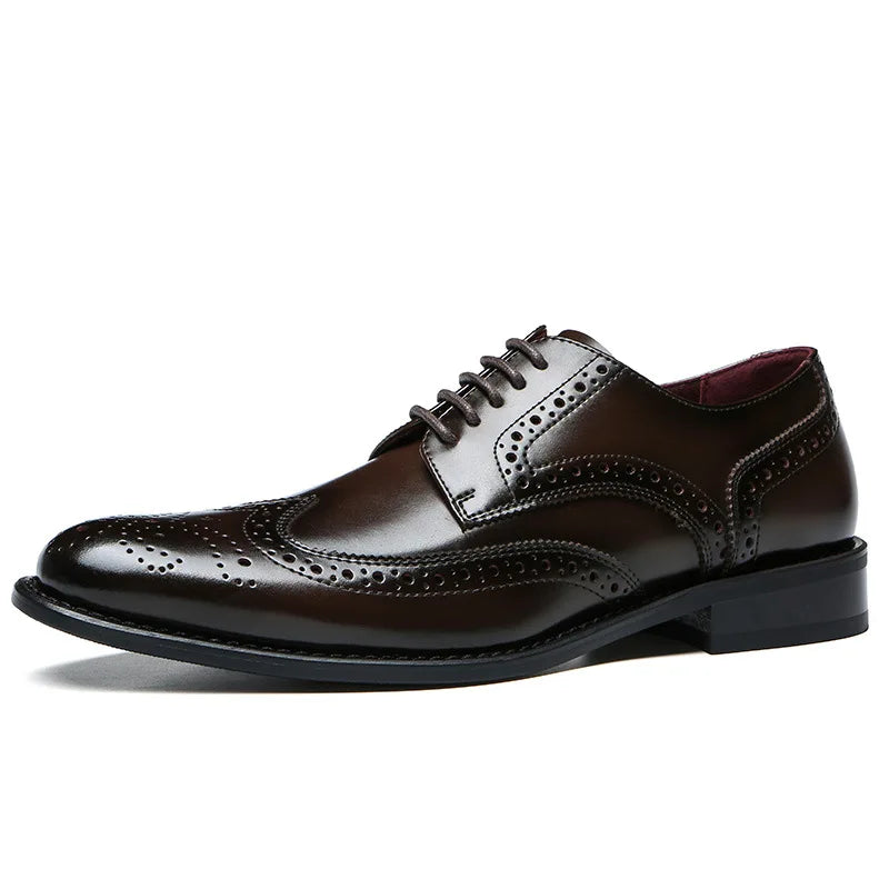 2026 New Products Italian Party Shoes No Tie Lace Cow Genuine Leather Shoes Oxford Stylish Dress Shoes for Men