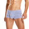 Men's Cotton Striped Boxer Shorts - Loose Fit Lounge Underwear