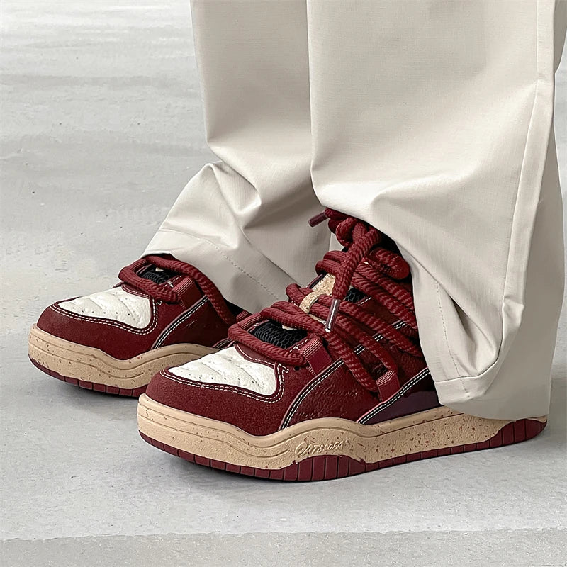 Logo Custom New Skateboarding Sneaker Woman New Genuine Leather Alexandr High Platform Fashion Men's Casual Shoes