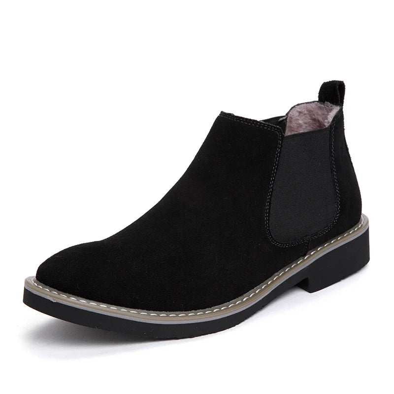 High Cut Fashion Design Wholesale Genuine Leather Boots Men Chelsea Boots