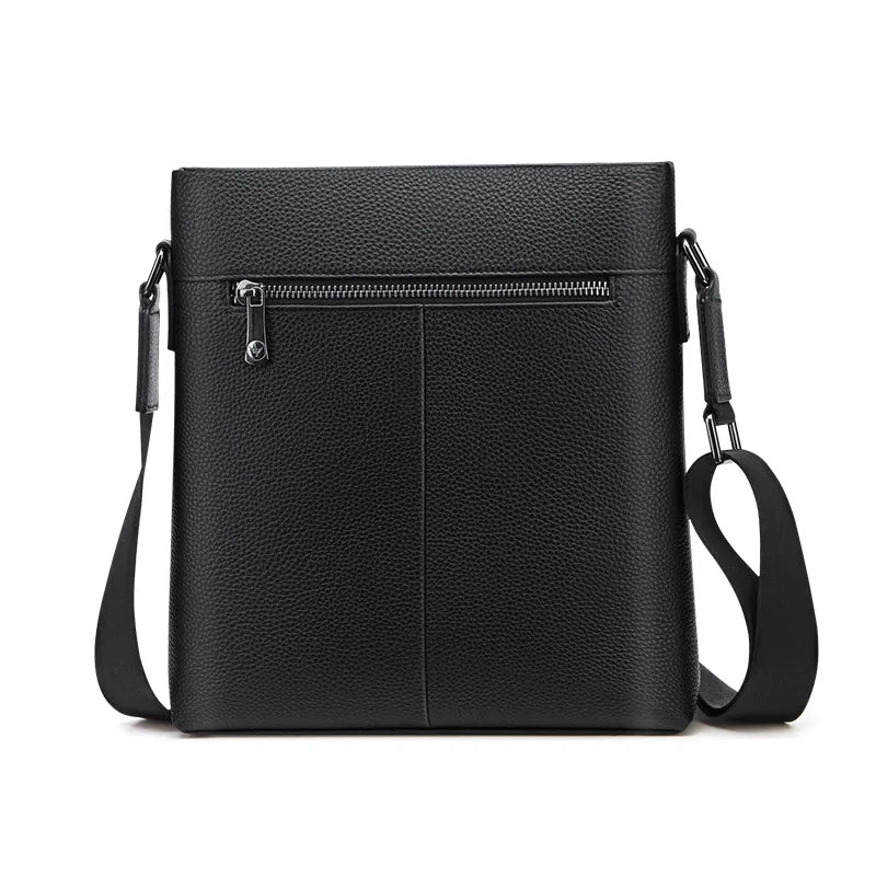 2022 Vintage Men's Genuine Leather Hard Laptop Briefcase Business Tablet Bag 9.7 Inches Black Williampolo
