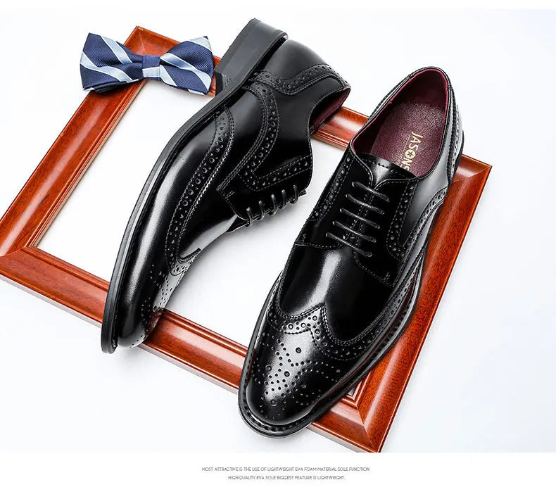 2026 New Products Italian Party Shoes No Tie Lace Cow Genuine Leather Shoes Oxford Stylish Dress Shoes for Men