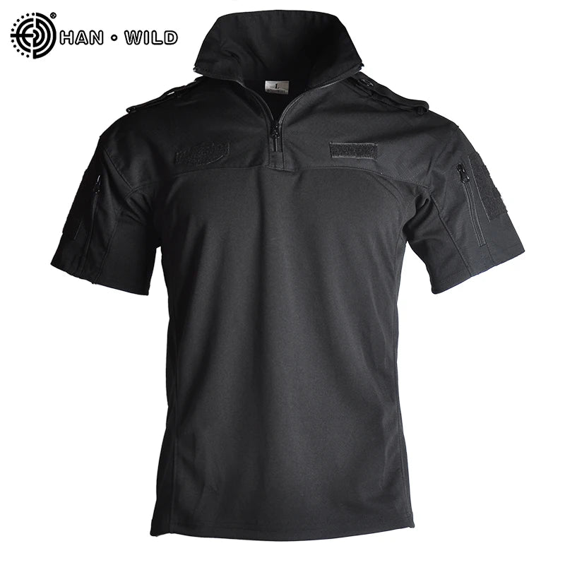 Han Wild Tactical Combat Shirt For Men - Breathable Quick Dry Camouflage Top For Airsoft And Paintball