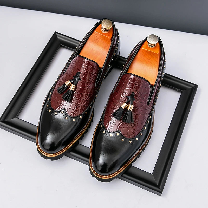 2025 New Styles Luxury Design Customize Genuine Leather Italian Men Dress Shoes Wedding Party Shoes Patent Leather Formal Shoes