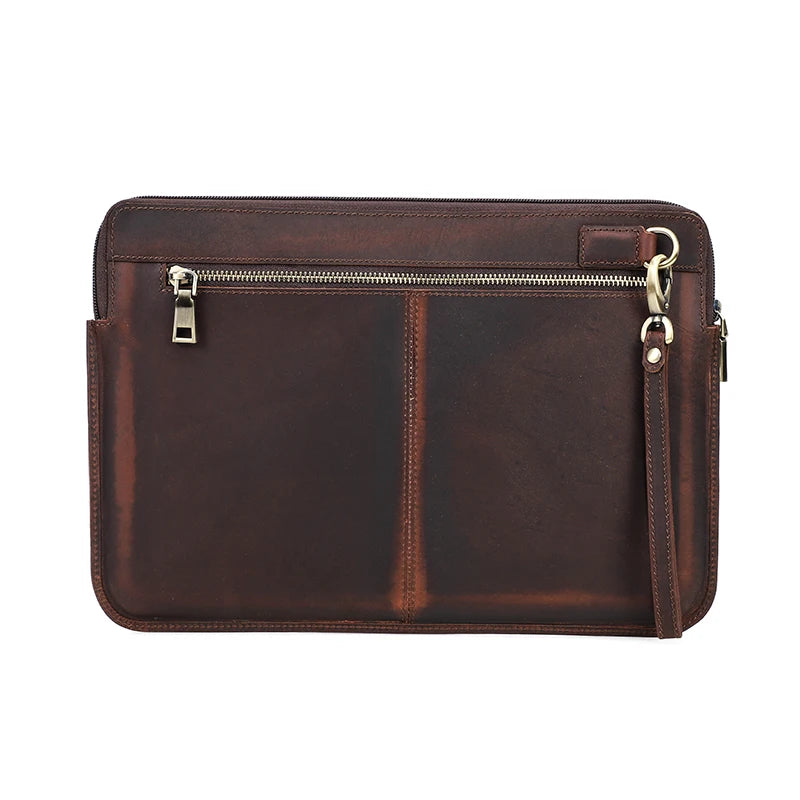 Genuine Leather Notebook Laptop Carry Sleeve Bag CONTACTS FAMILY 15 16 Inch MacBook Pro Air Cover Family Genuine Leather