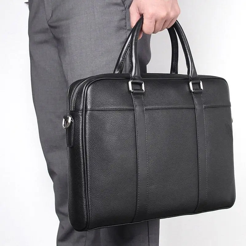 Brand New High Quality Leather Briefcase Lawyer Men Business Briefcase Laptop Bag with Inner Pocket Genuine Leather Handbag