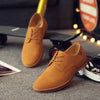 Men's Suede Leather Oxford Shoes - Classic Casual Dress Sneakers