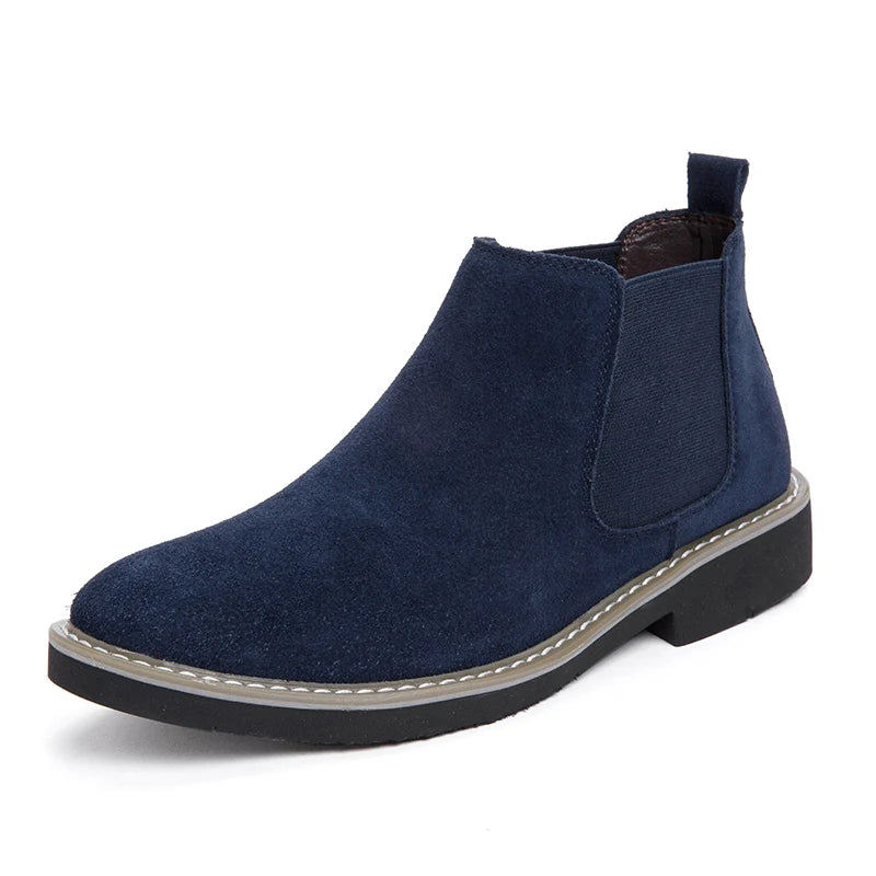 High Cut Fashion Design Wholesale Genuine Leather Boots Men Chelsea Boots