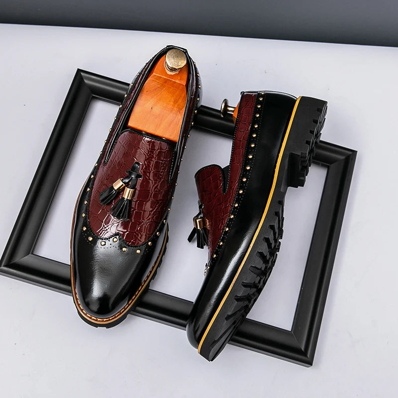 2025 New Styles Luxury Design Customize Genuine Leather Italian Men Dress Shoes Wedding Party Shoes Patent Leather Formal Shoes
