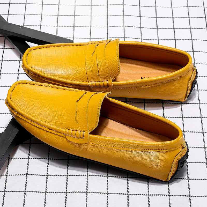Size 15 Genuine Leather Upper Mocassines Slip on Fashion Men's Casual Shoes