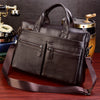 Men's Genuine Leather Laptop Briefcase Bag 100% Real Cowskin Leather Computer Bag Handbags Man Male Tote Bags for Layer Doctor