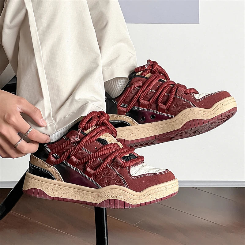 Logo Custom New Skateboarding Sneaker Woman New Genuine Leather Alexandr High Platform Fashion Men's Casual Shoes