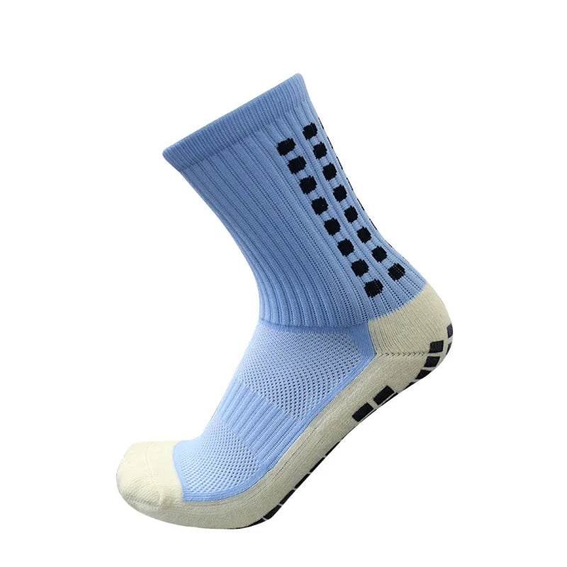 Professional Football Grip Socks - Anti-Slip Cotton Soccer Socks for Men