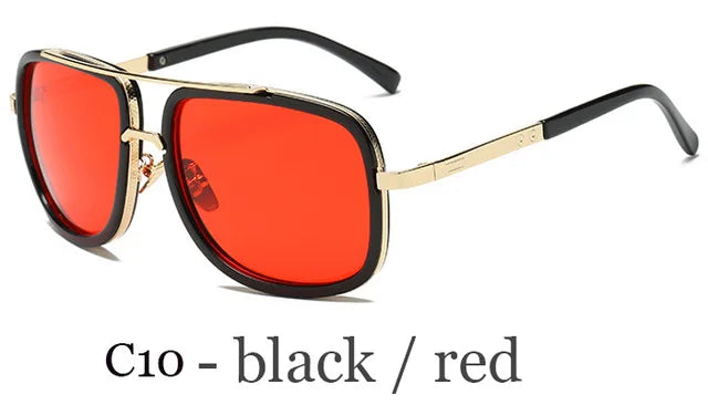 Premium Square Frame Sunglasses - UV400 Protection Metal Alloy Eyewear