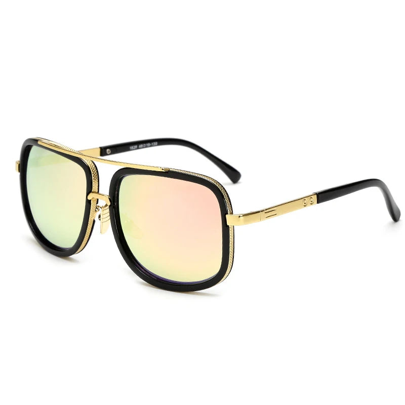 Premium Square Frame Sunglasses - UV400 Protection Metal Alloy Eyewear