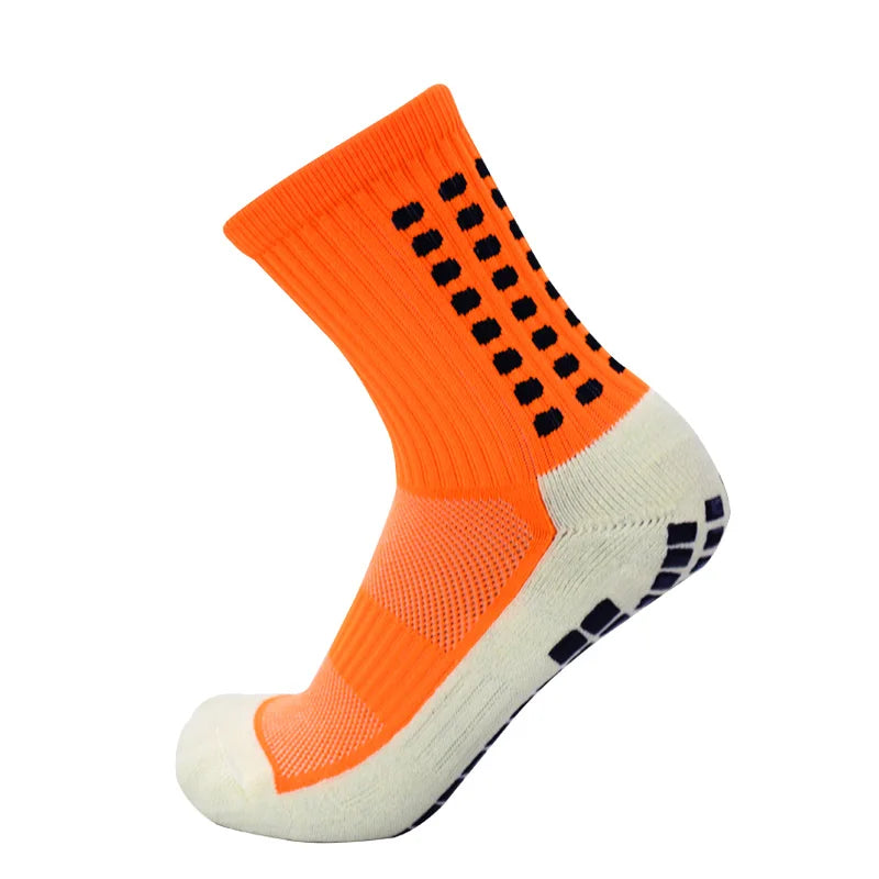 Professional Football Grip Socks - Anti-Slip Cotton Soccer Socks for Men