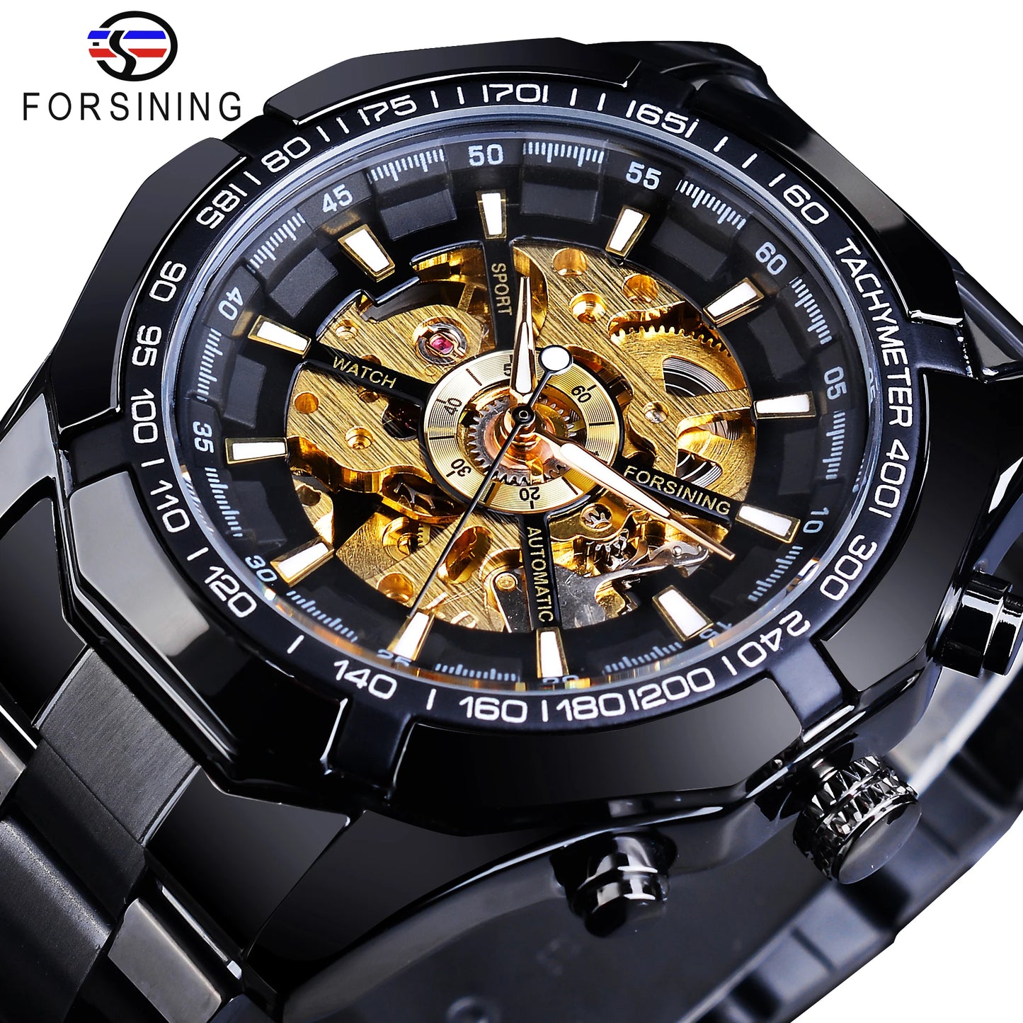 Luxury Skeleton Mechanical Watch - Stainless Steel Automatic Timepiece