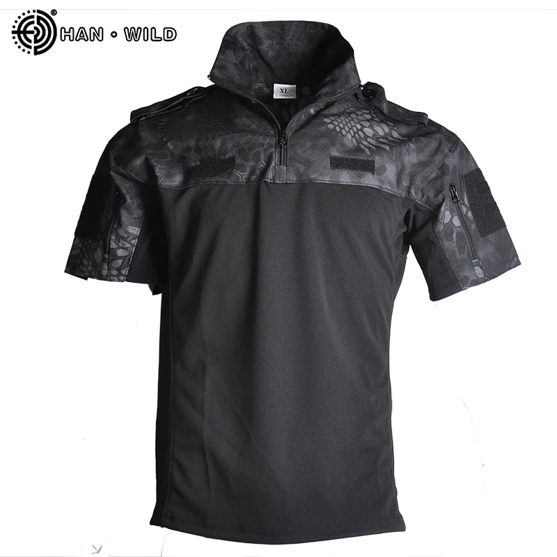 Han Wild Tactical Combat Shirt For Men - Breathable Quick Dry Camouflage Top For Airsoft And Paintball