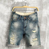 Men's Ripped Denim Shorts - Premium Cotton Casual Summer Wear