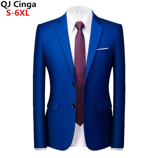 2026 Men's Blue Suit Jacket, Business Formal Coat, Asian Sizes Red Slim Blazer, Black Coats Grey Purple Costume Homme M-6XL