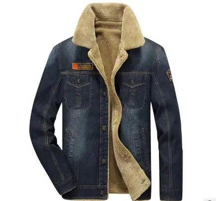 Men's Premium Denim Jacket - Thick Warm Winter Coat
