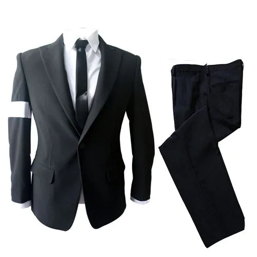 Role-player Tribute Michael Jackson Impersonator Black Dangerous Suit Outfit