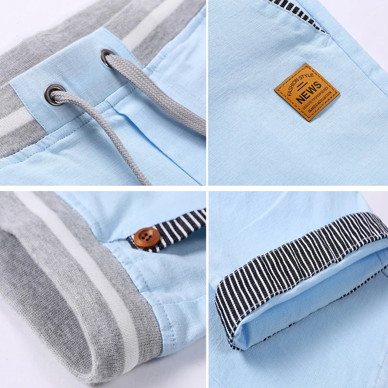 DIMUSI Men's Casual Cargo Shorts - Breathable Summer Beach Shorts with Elastic Waist