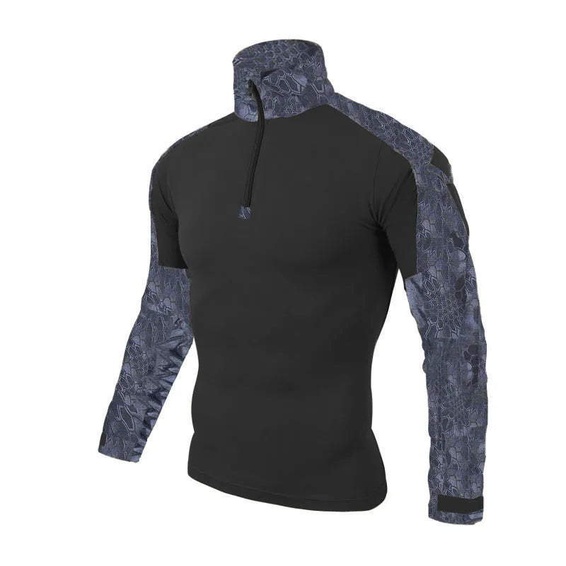ESDYCN Rapid Assault Long Sleeve Tactical Shirt - Multicam Camouflage Combat-Proven Military Uniform