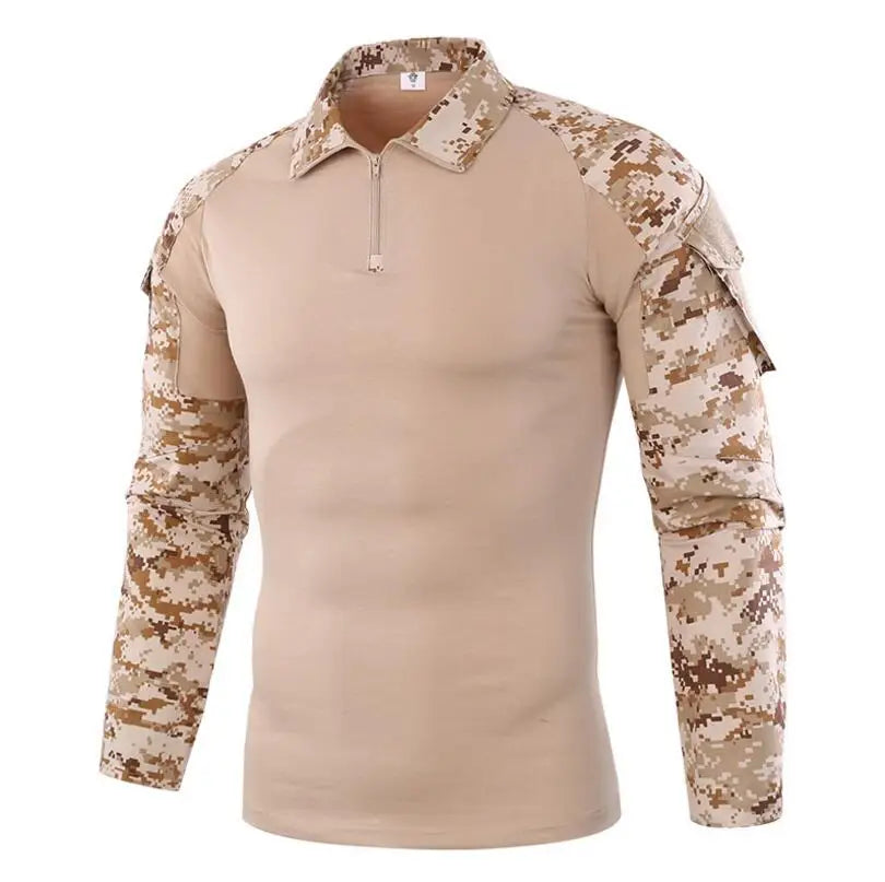 ESDYCN Rapid Assault Long Sleeve Tactical Shirt - Multicam Camouflage Combat-Proven Military Uniform