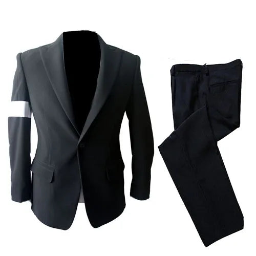 Role-player Tribute Michael Jackson Impersonator Black Dangerous Suit Outfit