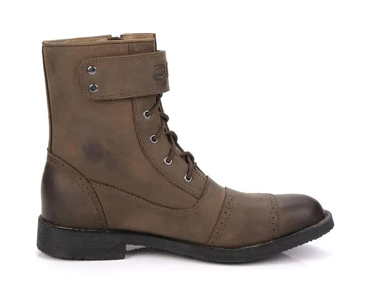 ARCX Genuine Leather Men Motorcycle Urban Boots Men's Motorcycle Riding Hunting Casual Walking Shoes
