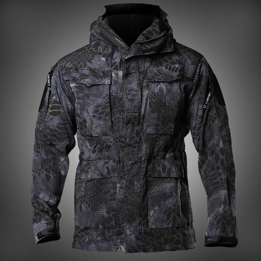 ARCHON.TX M65 Tactical Windbreaker - Waterproof Military Jacket with Hood & Multi-Pocket