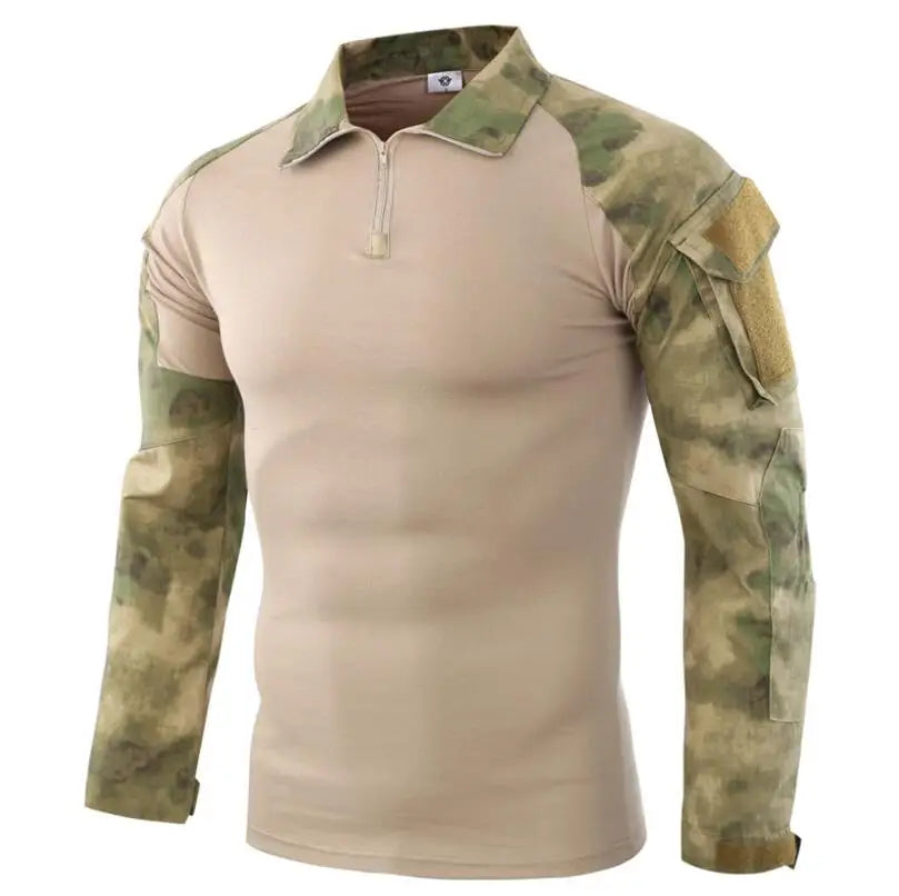 ESDYCN Rapid Assault Long Sleeve Tactical Shirt - Multicam Camouflage Combat-Proven Military Uniform