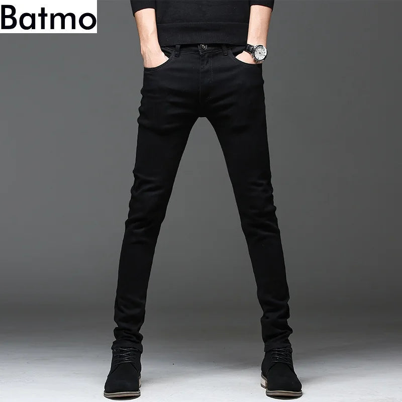 Men's Stretch Skinny Jeans - Slim Fit Elastic Denim Trousers