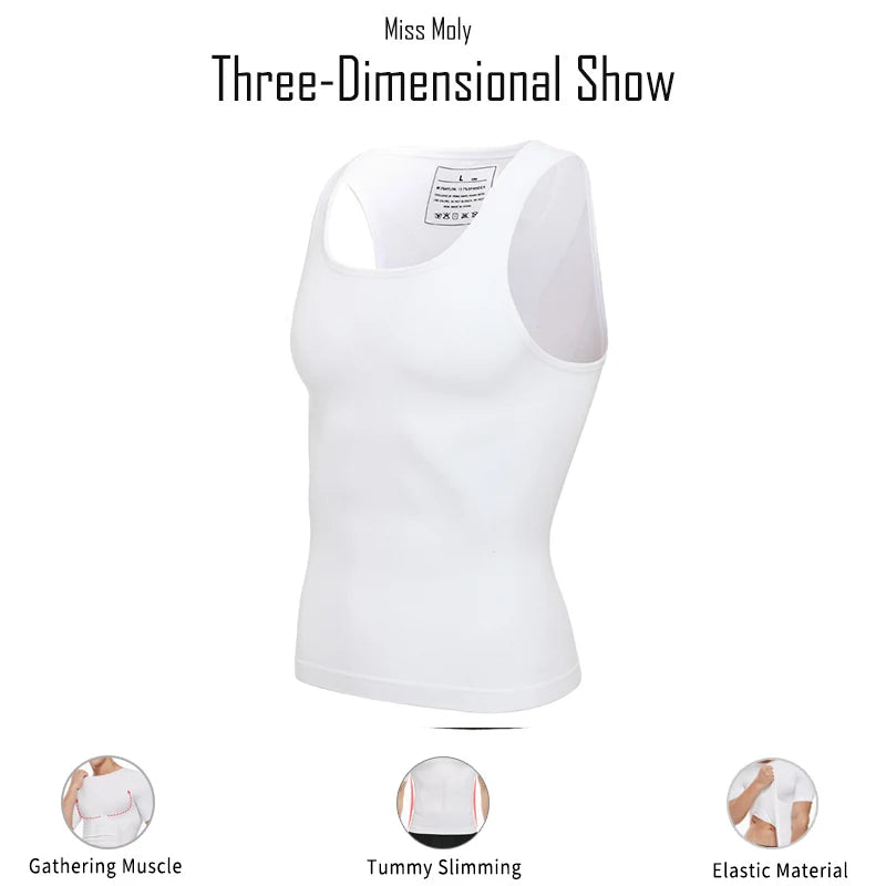 Men's Compression Body Shaper - Chest and Abdomen Slimming Vest