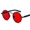 Peekaboo Steampunk Round Sunglasses - UV400 Protection Metal Frame