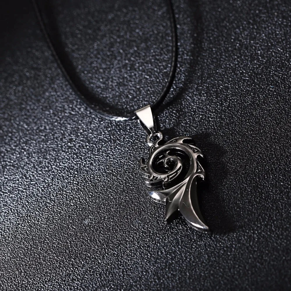 Dragon Flame Stainless Steel Pendant Necklace for Men