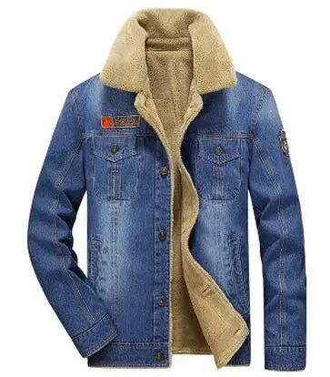 Men's Premium Denim Jacket - Thick Warm Winter Coat