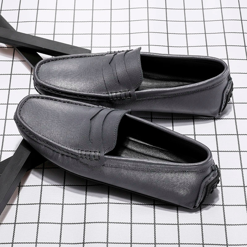 Size 15 Genuine Leather Upper Mocassines Slip on Fashion Men's Casual Shoes