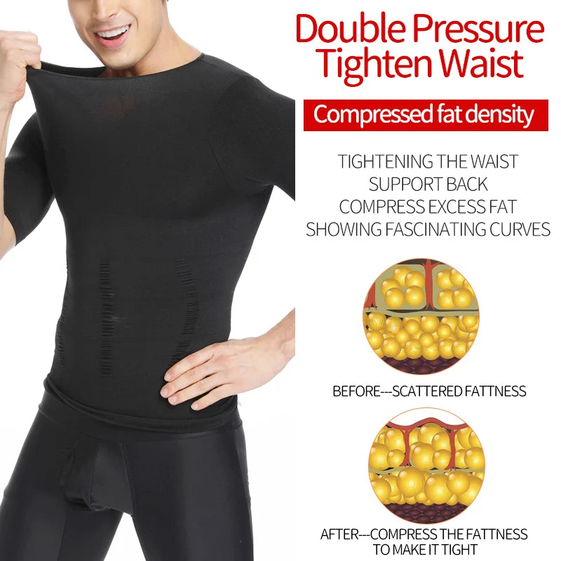 Men's Compression Body Shaper - Chest and Abdomen Slimming Vest