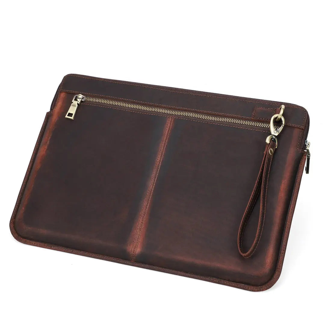 Genuine Leather Notebook Laptop Carry Sleeve Bag CONTACTS FAMILY 15 16 Inch MacBook Pro Air Cover Family Genuine Leather