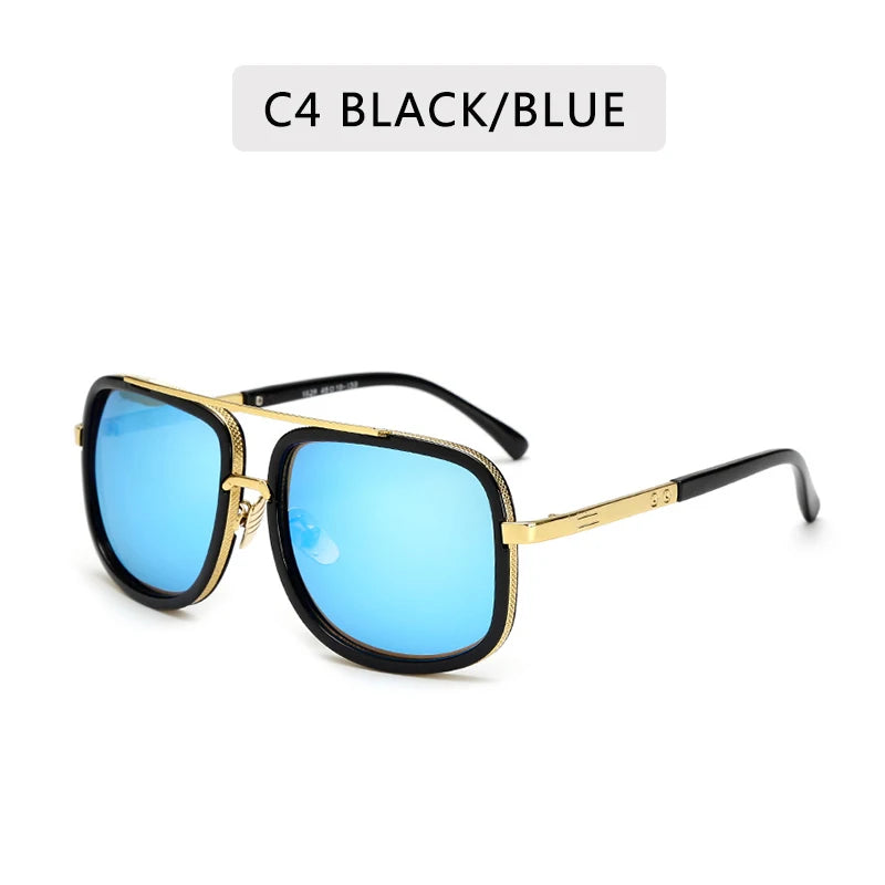 Premium Square Frame Sunglasses - UV400 Protection Metal Alloy Eyewear