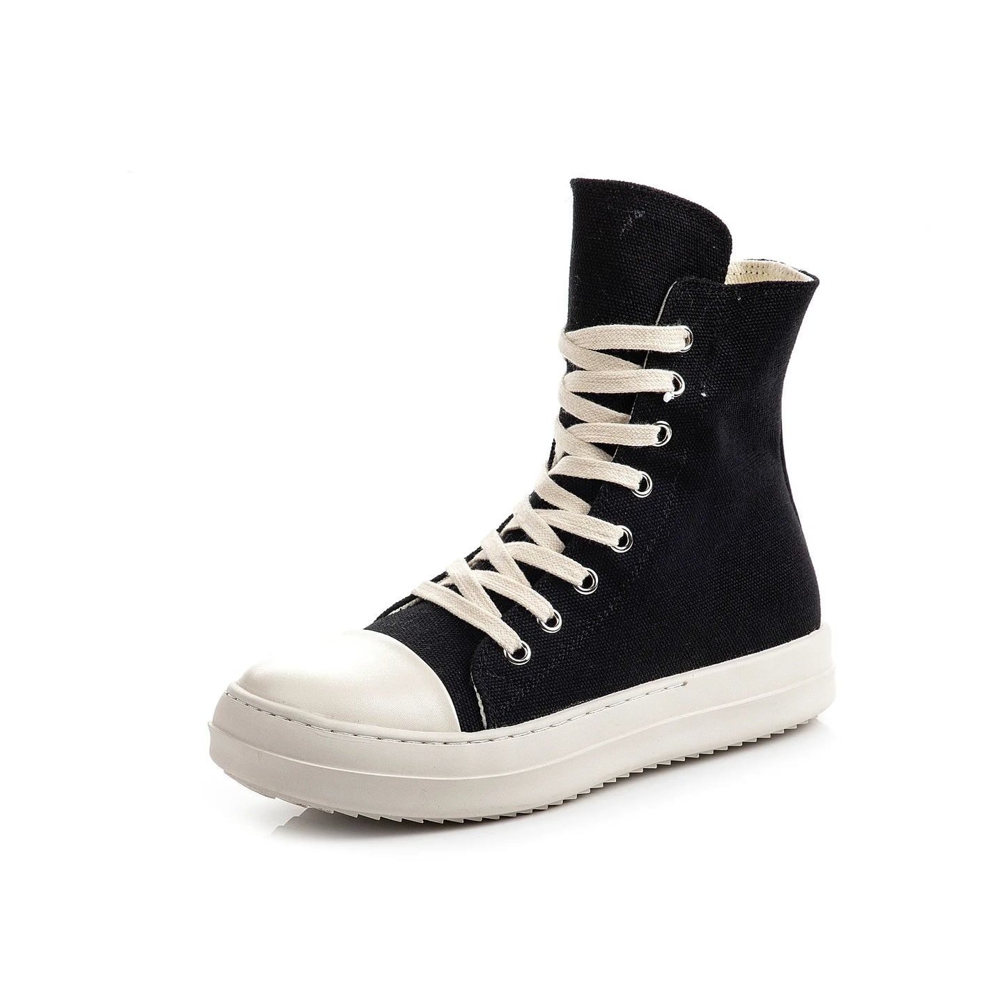 2022 Hot Sale Dropshipping Couples Thick Sole Mens Canvas Shoes Ladies Vulcanized Footwear Women's High Top Sneakers