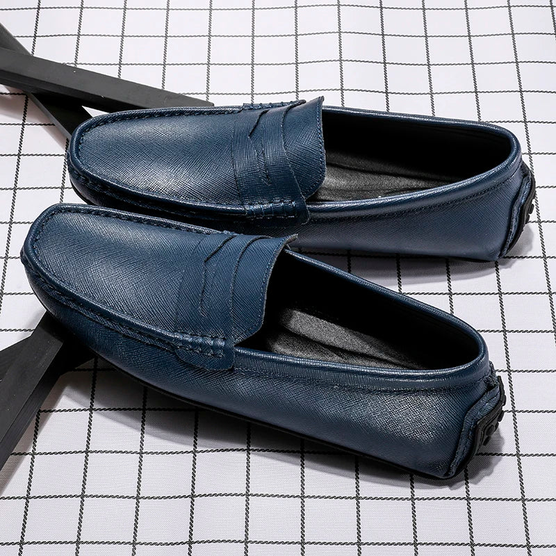 Size 15 Genuine Leather Upper Mocassines Slip on Fashion Men's Casual Shoes