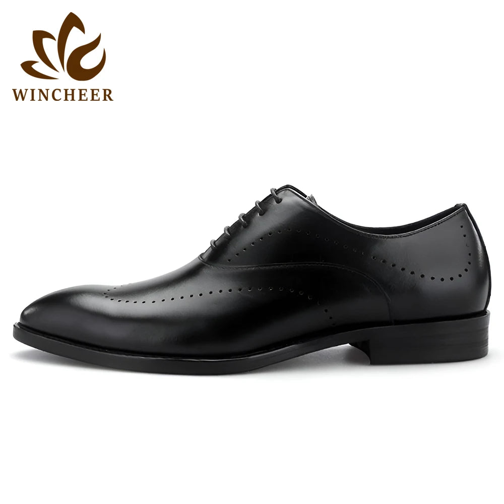 2024 High Quality Handmade Full-Grain Genuine Leather Oxford Dress Shoes for Men Business Daily Casual Life