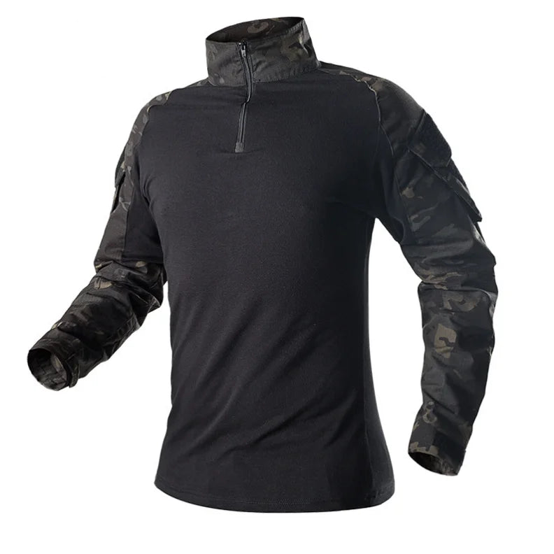 ESDYCN Rapid Assault Long Sleeve Tactical Shirt - Multicam Camouflage Combat-Proven Military Uniform