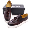 Premium Quality Handmade Skateboard Italian Style Men Sports Genuine Leather Shoes Slip on Sneakers Casual Shoes with Tassels