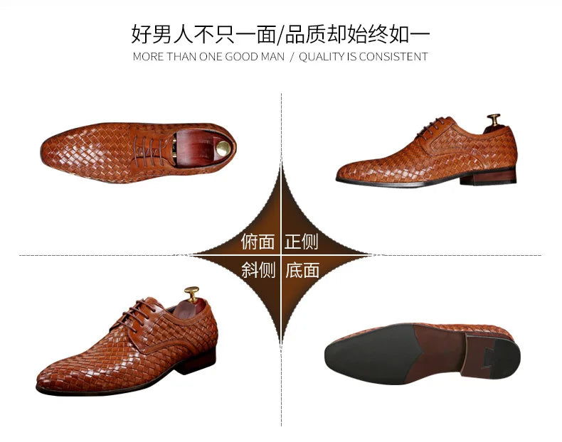 2024 New Arrival Products Original Quality Plus Size Fashionable Nice Italian Genuine Leather Men's Dress Shoes